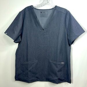 Figs Women’s Casma three pocket scrub top size large. Gray. NWT.